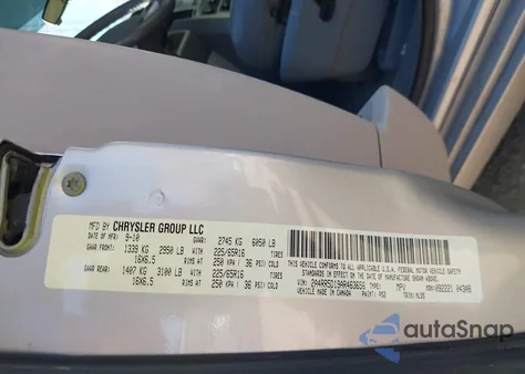 2010 Chrysler Town & Country Touring from USA, damaged, VIN 2A4RR5D19AR463656